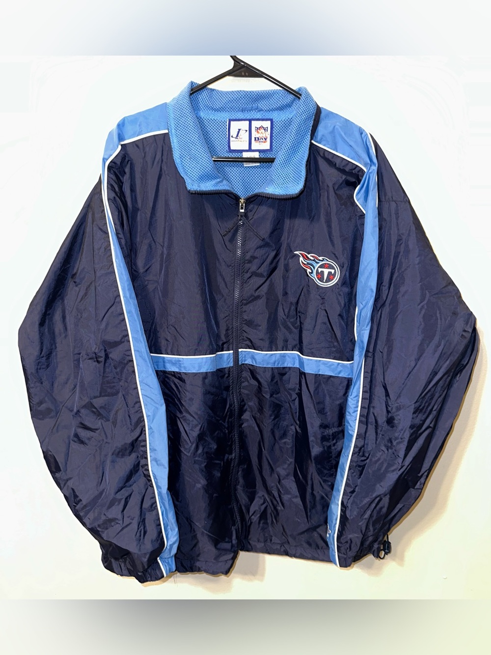 NFL Titans Navy and Light Blue Logo Jacket